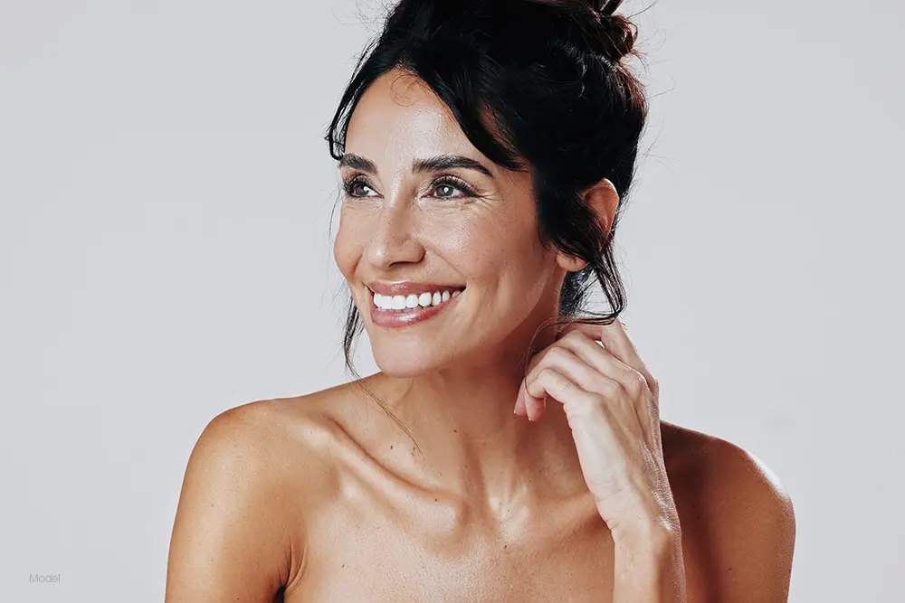 Profile of a mature woman